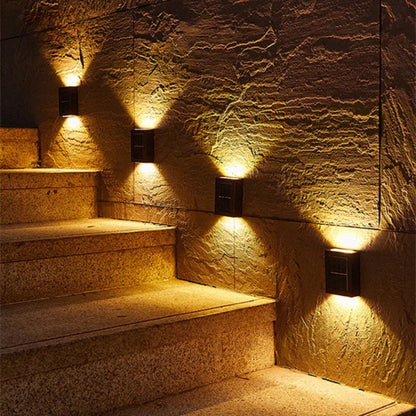 Solar Powered LED Wireless Outdoor Wall Lights With Automatic On/Off
