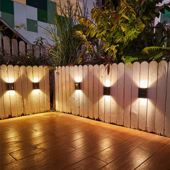 Solar Powered LED Wireless Outdoor Wall Lights With Automatic On/Off