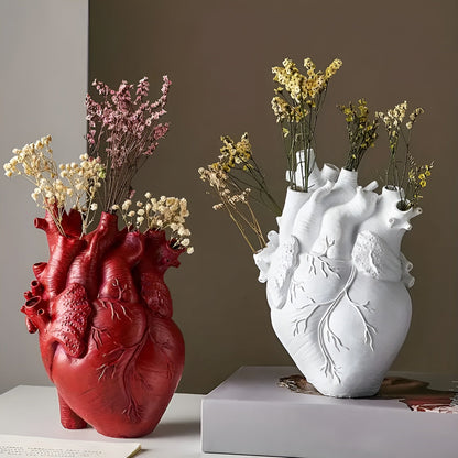 Heart-Shaped Bamboo and Wood Vase Eco-Friendly Floral Decor