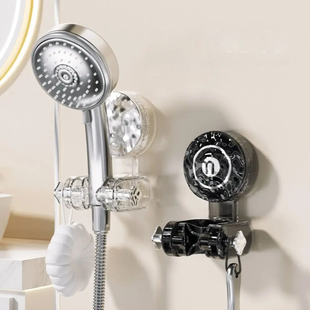 Adjustable Shower Head Holder with Suction Mount and 360° Swivel