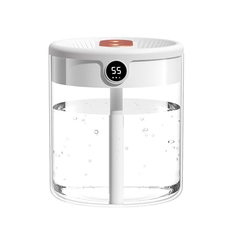 2L Dual Mist Air Humidifier with USB Power and Digital Display