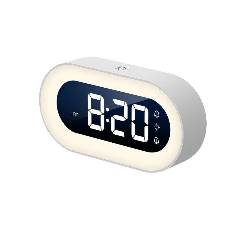 Soft Light Alarm Clock With Dimmable Night Light and Soothing Sounds