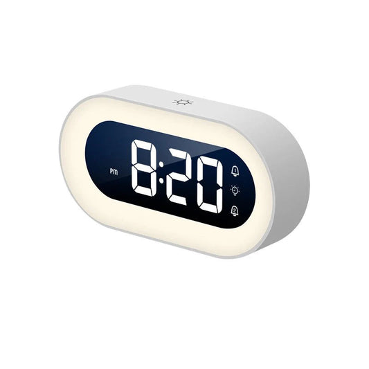 Soft Light Alarm Clock With Dimmable Night Light and Soothing Sounds