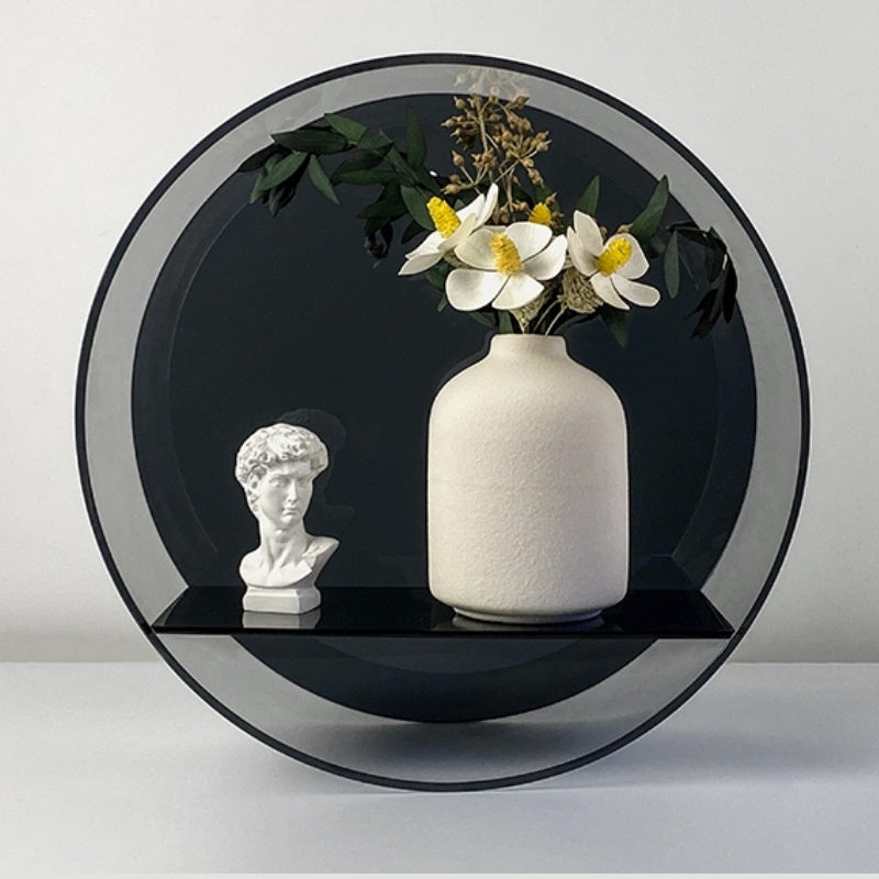 Nordic Acrylic Wall Shelf with Circular Design