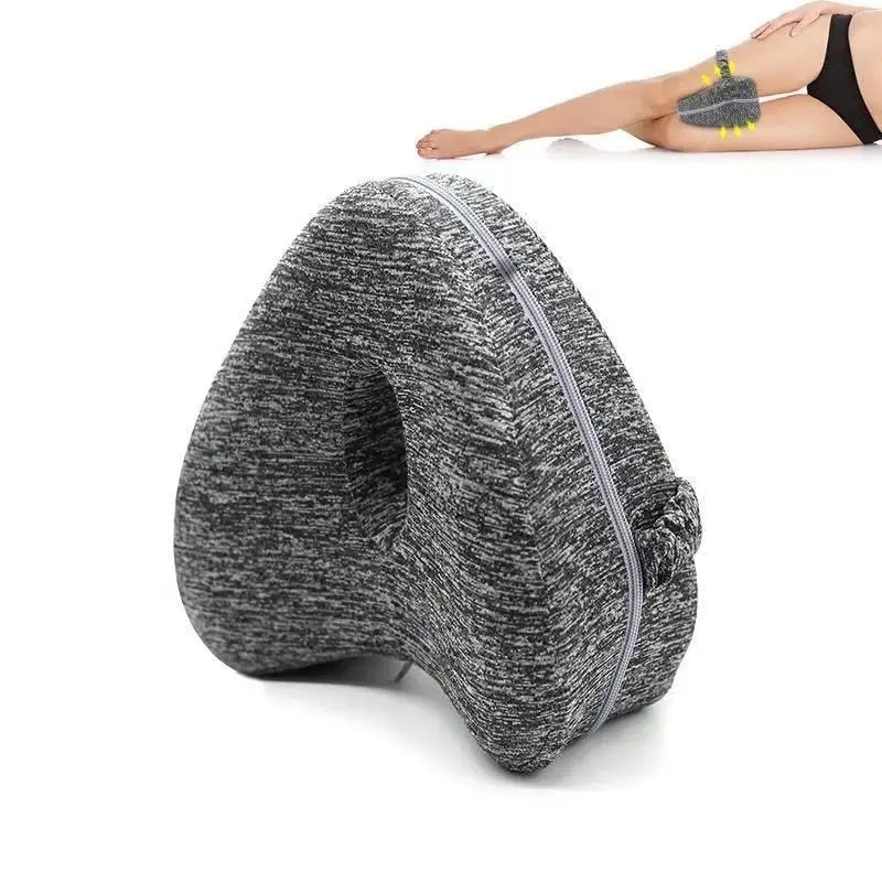 Contoured Knee Pillow for Side Sleepers with Lower Body Alignment Support