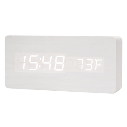 Digital LED Alarm Clock With Voice Control USB Rechargeable Smart Display