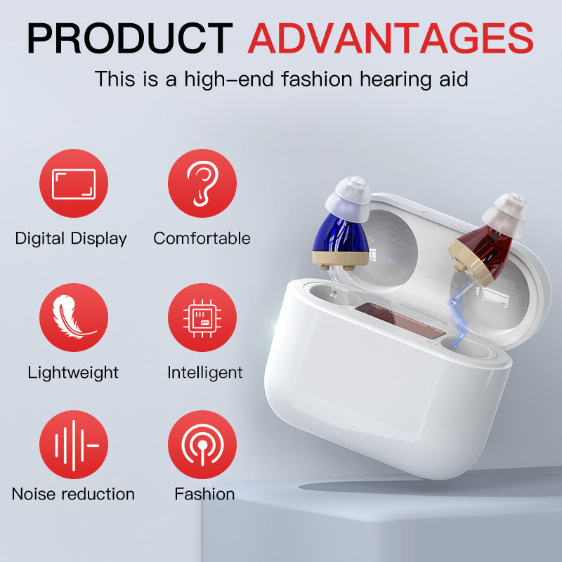 Rechargeable In-Ear Hearing Aids with Digital Display