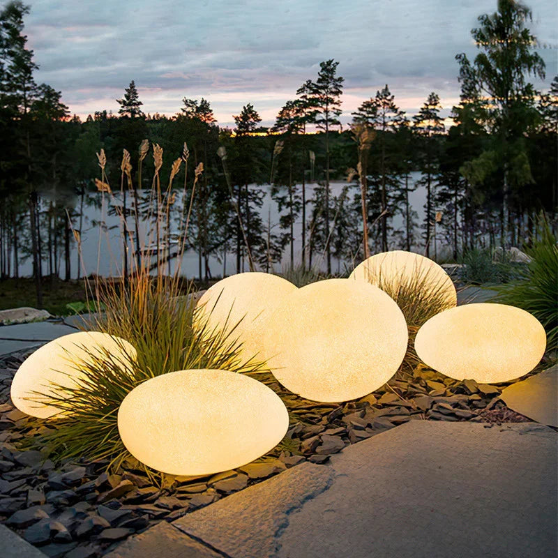 Solar Powered Outdoor Stone Light Waterproof Weather-Resistant LED