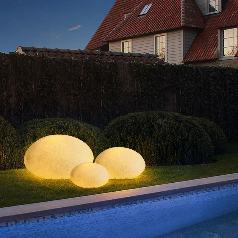 Solar Powered Outdoor Stone Light Waterproof Weather-Resistant LED
