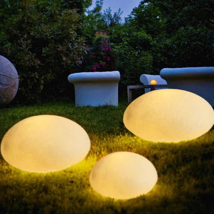 Solar Powered Outdoor Stone Light Waterproof Weather-Resistant LED