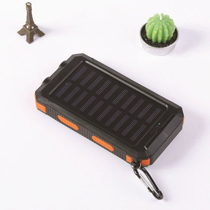 Waterproof Solar Power Bank Dual USB & LED - 6000mAh / 10000mAh