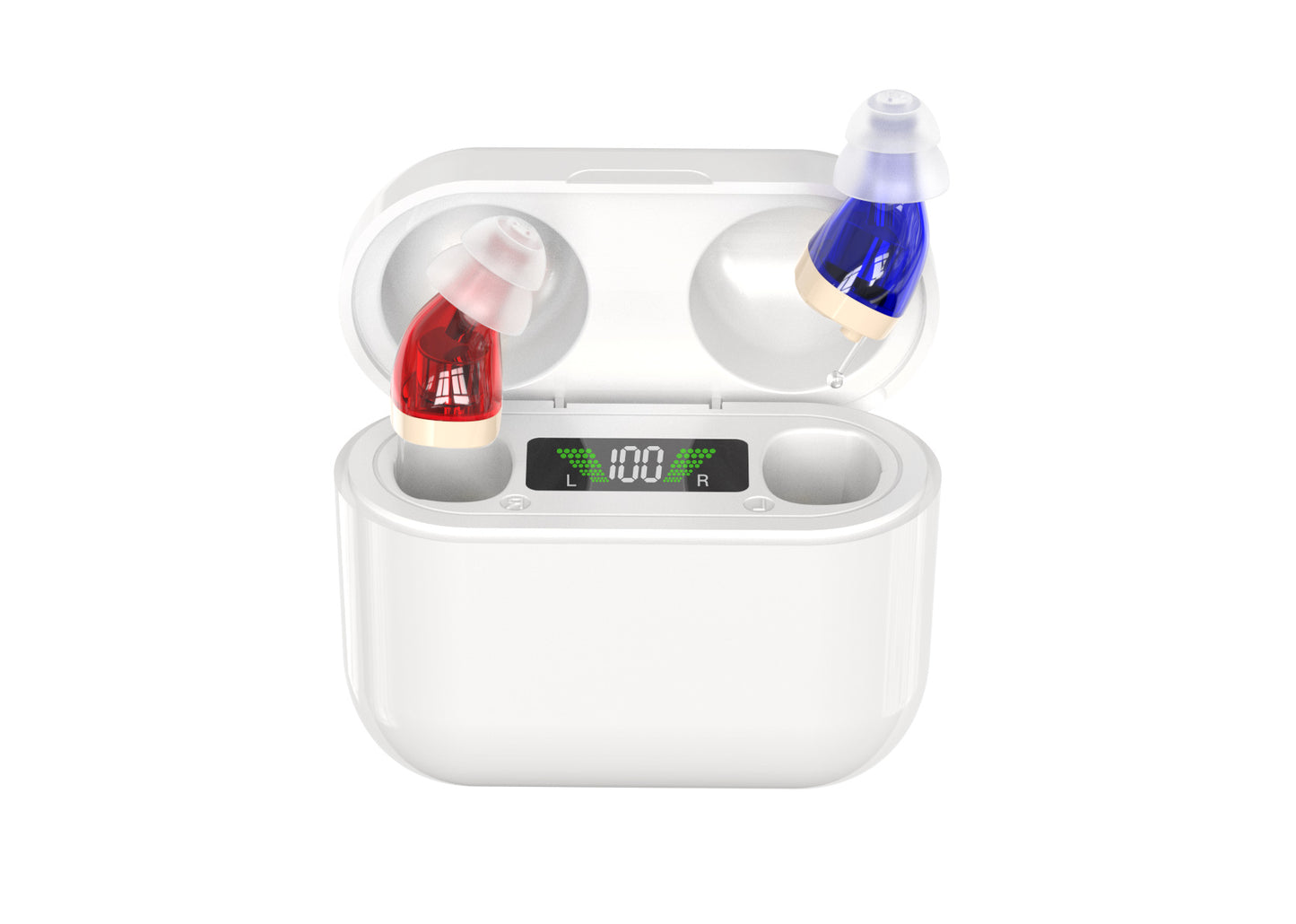 Rechargeable In-Ear Hearing Aids with Digital Display