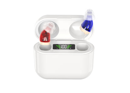 Rechargeable In-Ear Hearing Aids with Digital Display