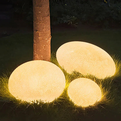Solar Powered Outdoor Stone Light Waterproof Weather-Resistant LED