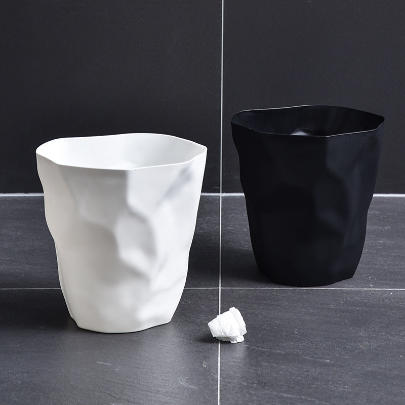 Nordic Irregular White Waste Bin