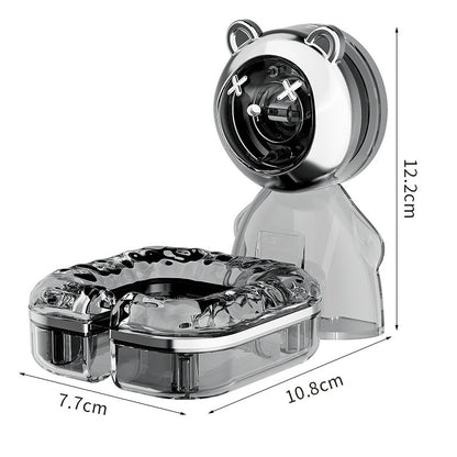 Bear-Themed Wall-Mounted Hair Dryer Holder – Strong Suction Cup & Multi-Functional Storage Rack