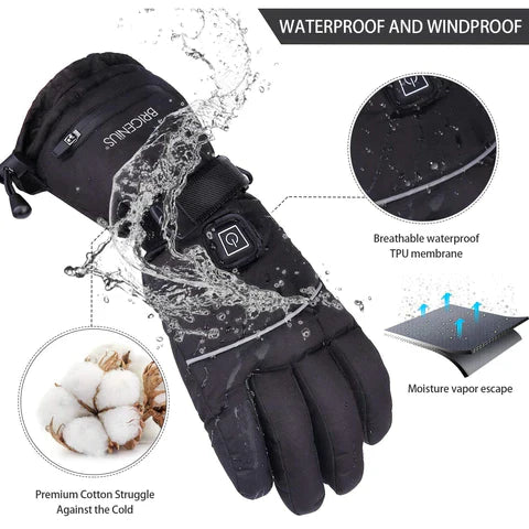 Heated Gloves With Adjustable Heat Settings and USB Charging - 2 Pairs