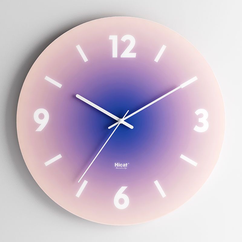 Gradient Glass Minimalist Wall Clock