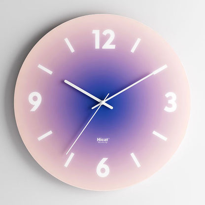Gradient Glass Minimalist Wall Clock