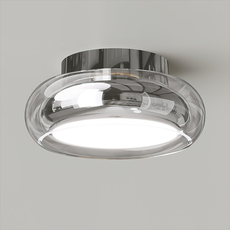Minimalist Chrome Glass Ceiling Light