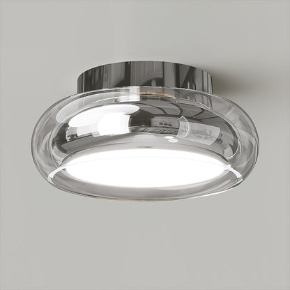 Minimalist Chrome Glass Ceiling Light
