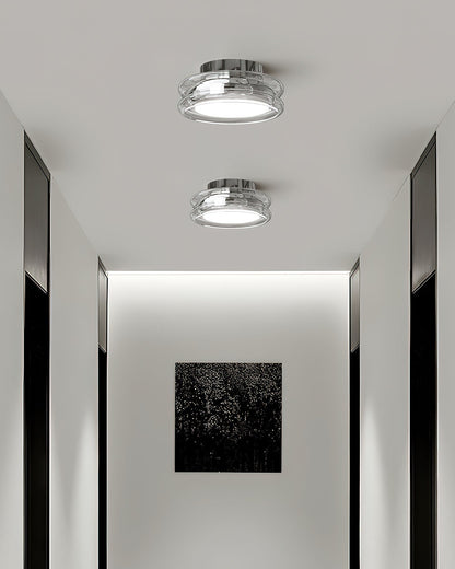 Minimalist Chrome Glass Ceiling Light