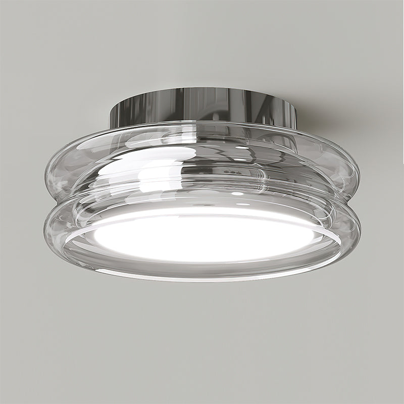 Minimalist Chrome Glass Ceiling Light