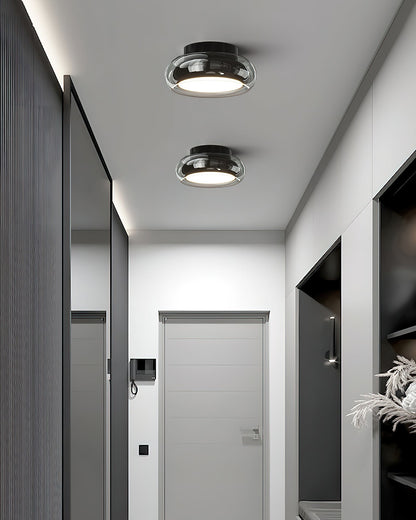 Minimalist Chrome Glass Ceiling Light