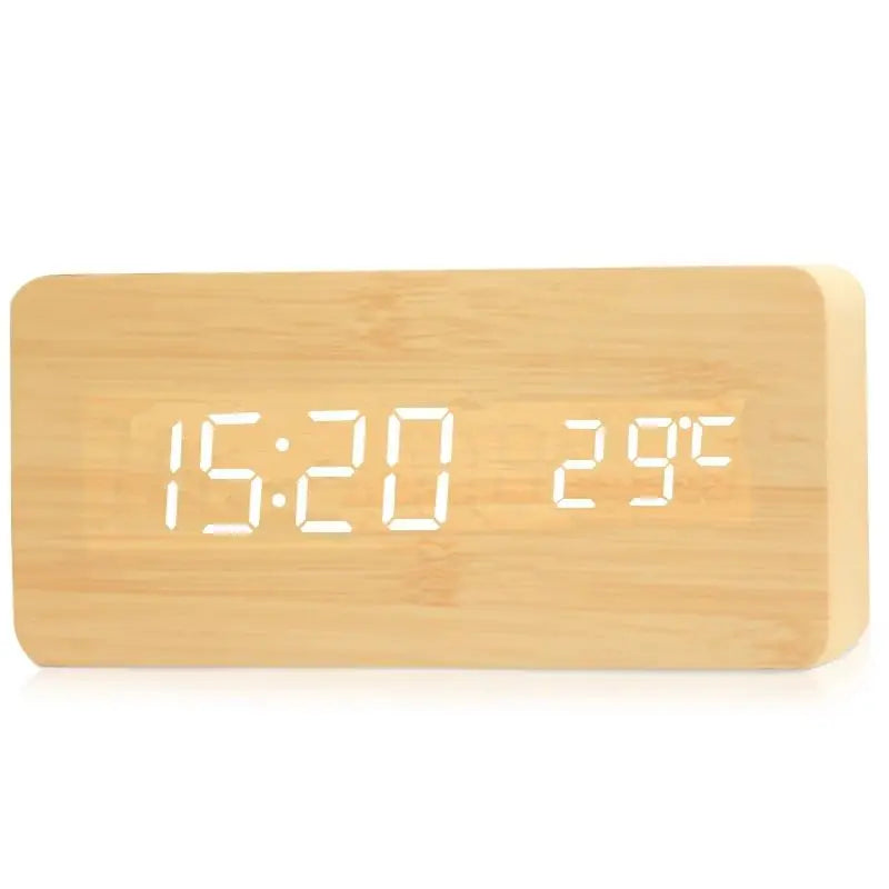 Minimalist Wooden LED Digital Clock