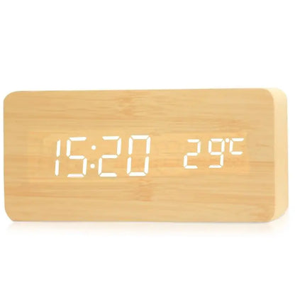 Minimalist Wooden LED Digital Clock
