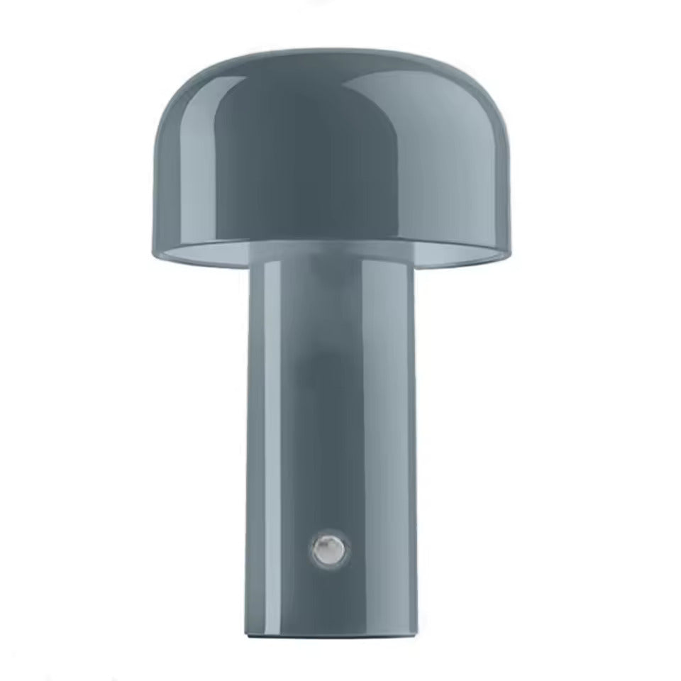 Glossy Yellow Mushroom Table Lamp with Touch Control
