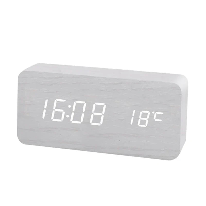 Minimalist Wooden LED Digital Clock