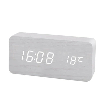 Minimalist Wooden LED Digital Clock