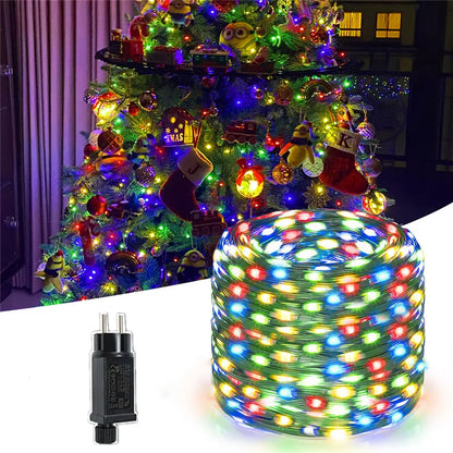 Warm LED Outdoor String Lights for Garden Patio Christmas Decor