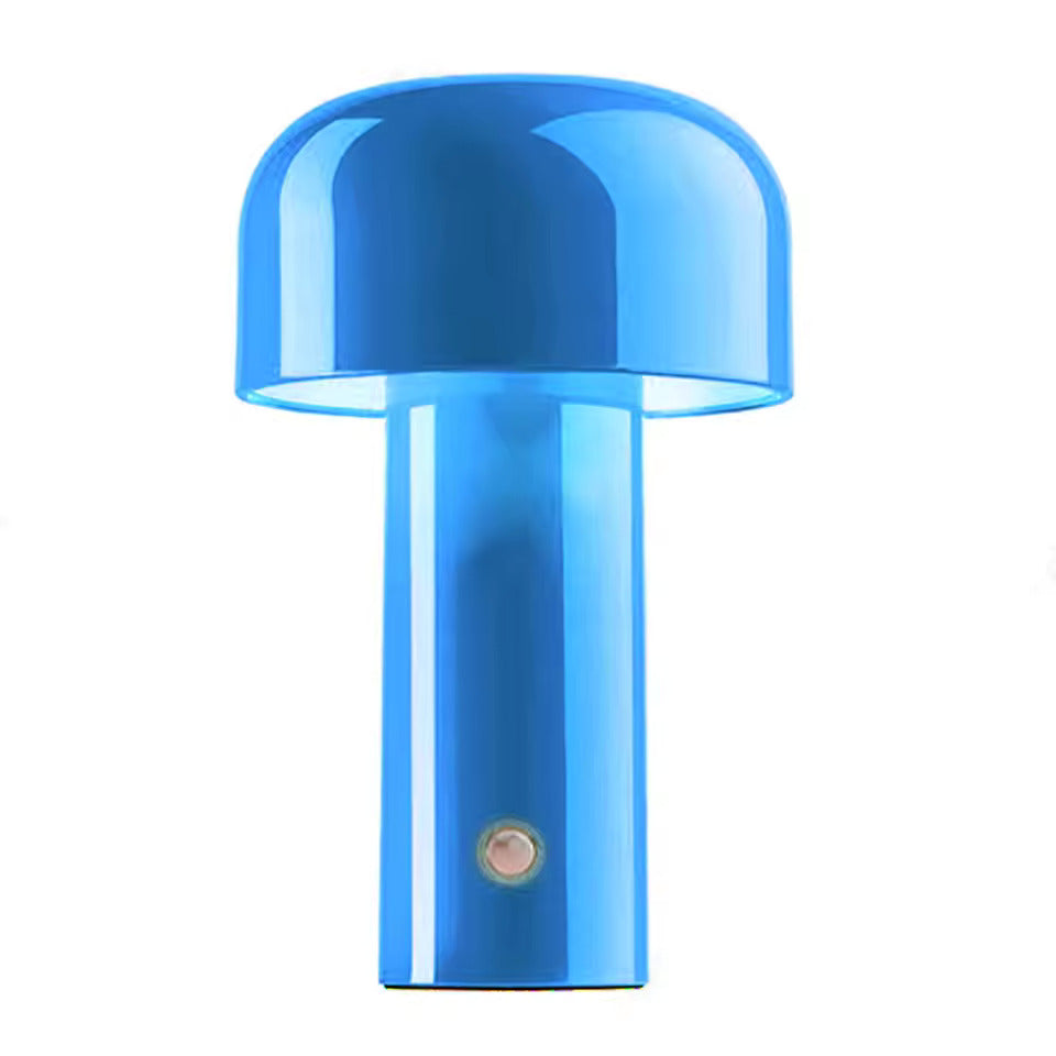 Glossy Yellow Mushroom Table Lamp with Touch Control