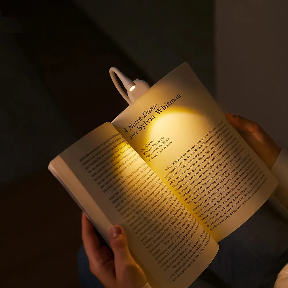 Flexible LED Clip-On Reading Light with Gooseneck