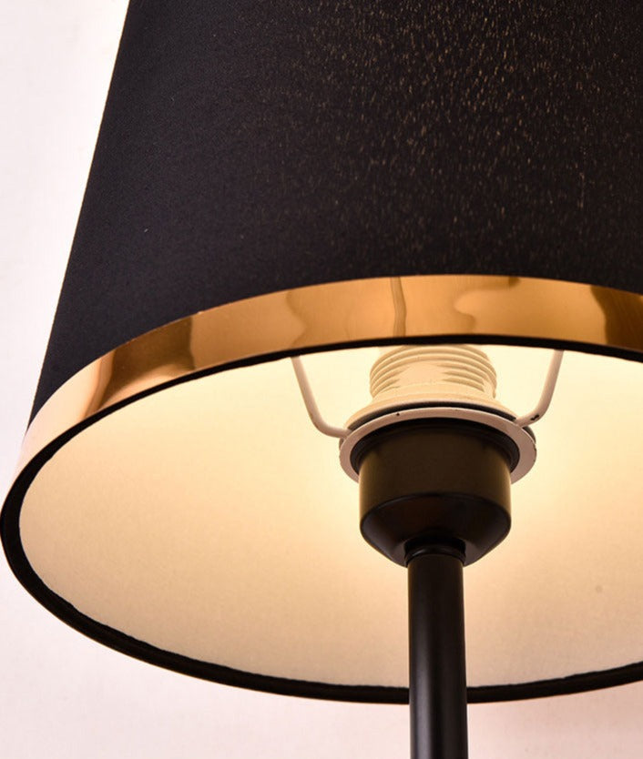 Contemporary Gold and Black Table Lamp