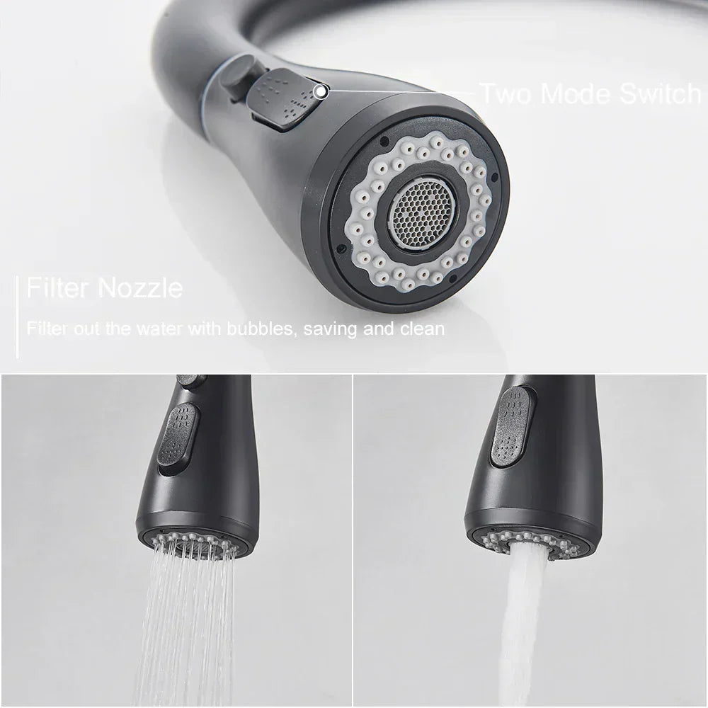 High-Arc Kitchen Faucet With Pull-Out Sprayer For Flexible Cleaning