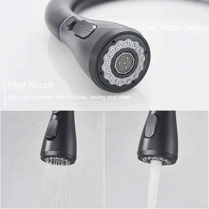 High-Arc Kitchen Faucet With Pull-Out Sprayer For Flexible Cleaning