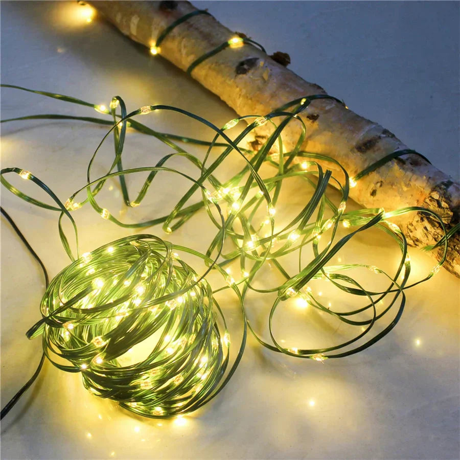 Warm LED Outdoor String Lights for Garden Patio Christmas Decor