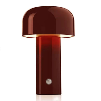 Glossy Yellow Mushroom Table Lamp with Touch Control