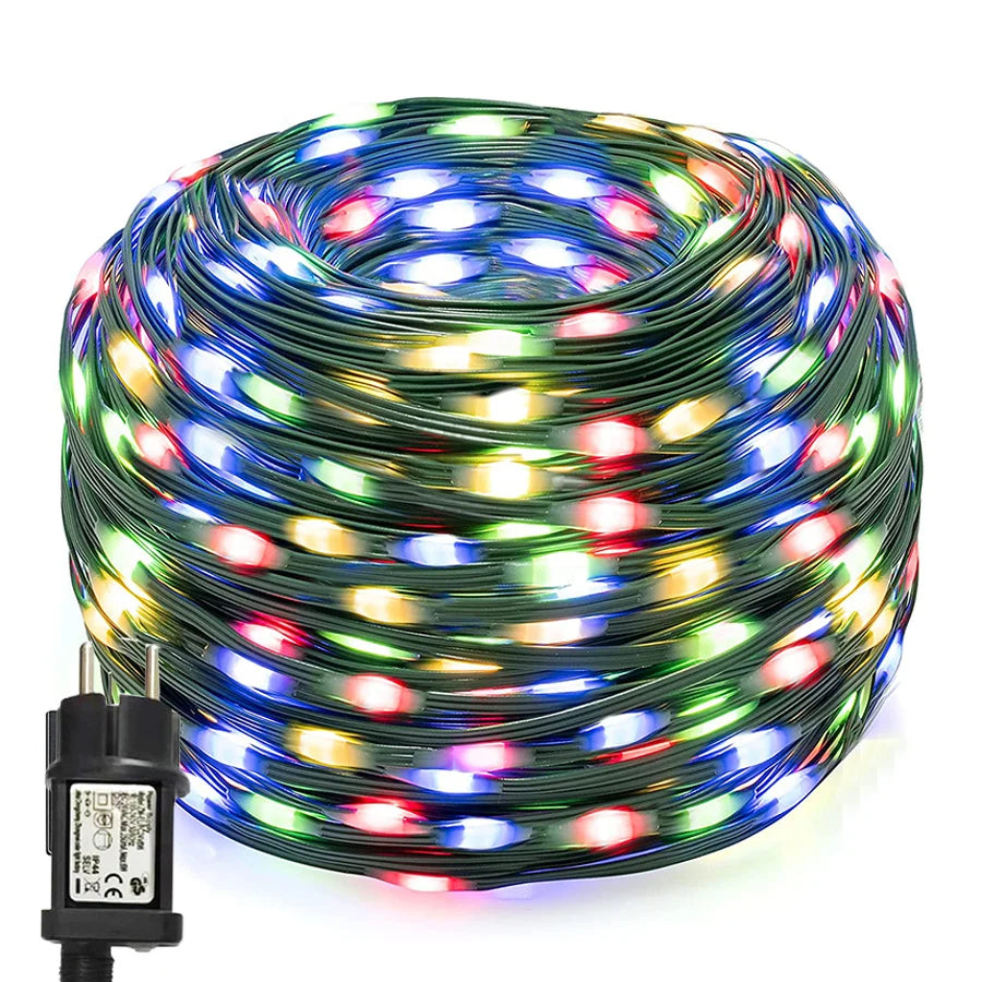 Warm LED Outdoor String Lights for Garden Patio Christmas Decor