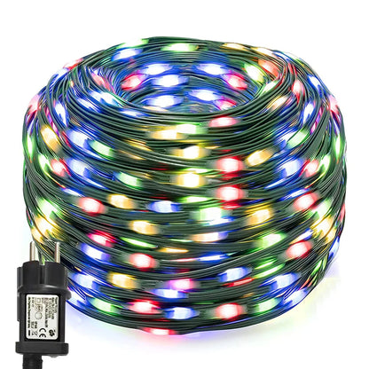 Warm LED Outdoor String Lights for Garden Patio Christmas Decor