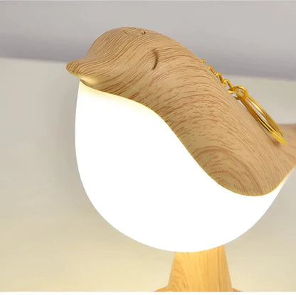 Minimalist Bird-Shaped Wooden Table Lamp