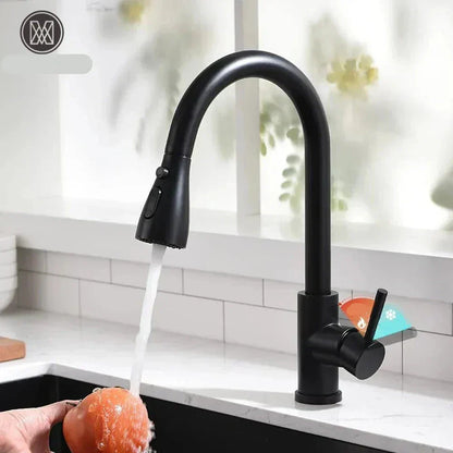 High-Arc Kitchen Faucet With Pull-Out Sprayer For Flexible Cleaning