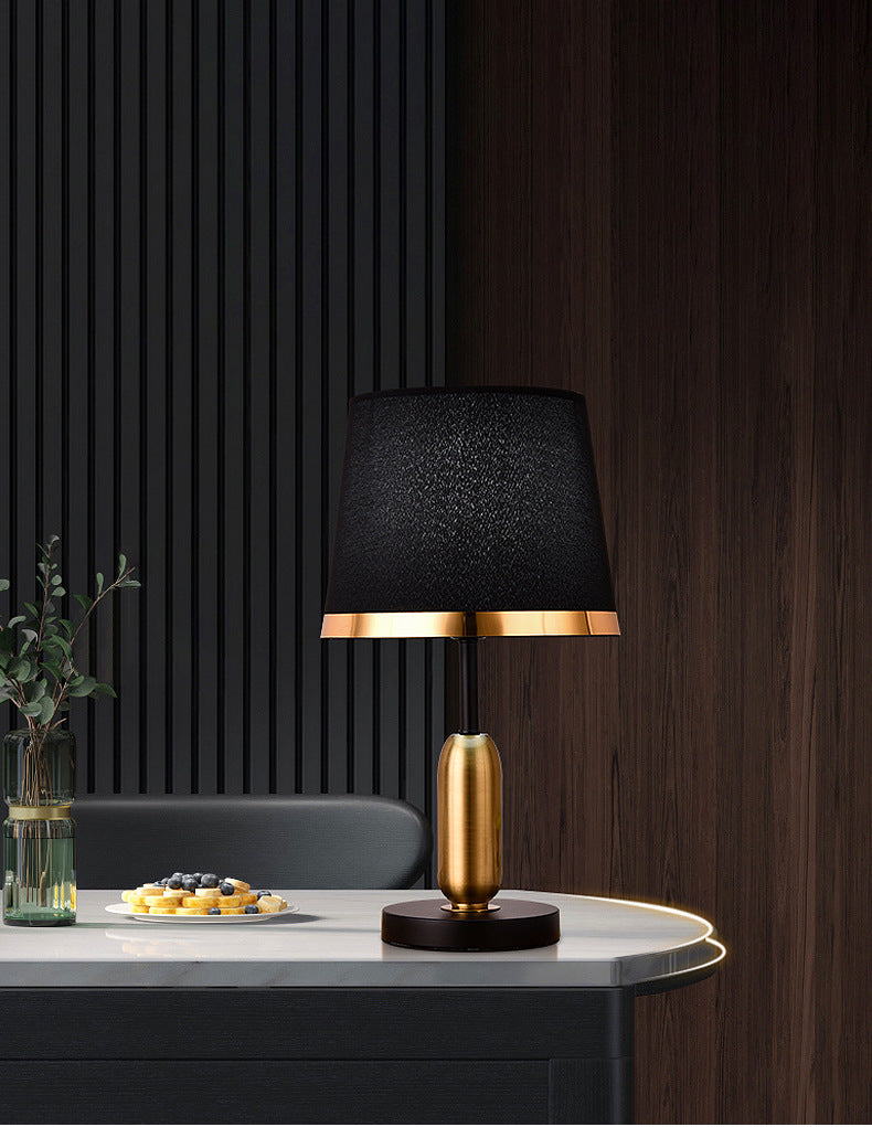 Contemporary Gold and Black Table Lamp