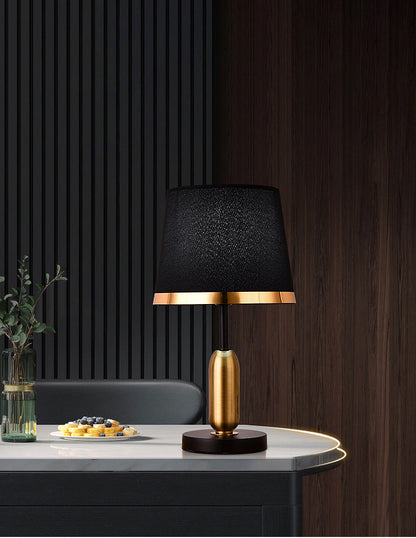 Contemporary Gold and Black Table Lamp