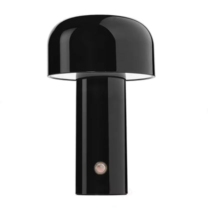 Glossy Yellow Mushroom Table Lamp with Touch Control