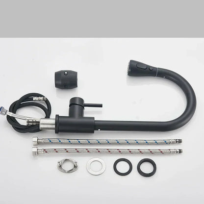 High-Arc Kitchen Faucet With Pull-Out Sprayer For Flexible Cleaning
