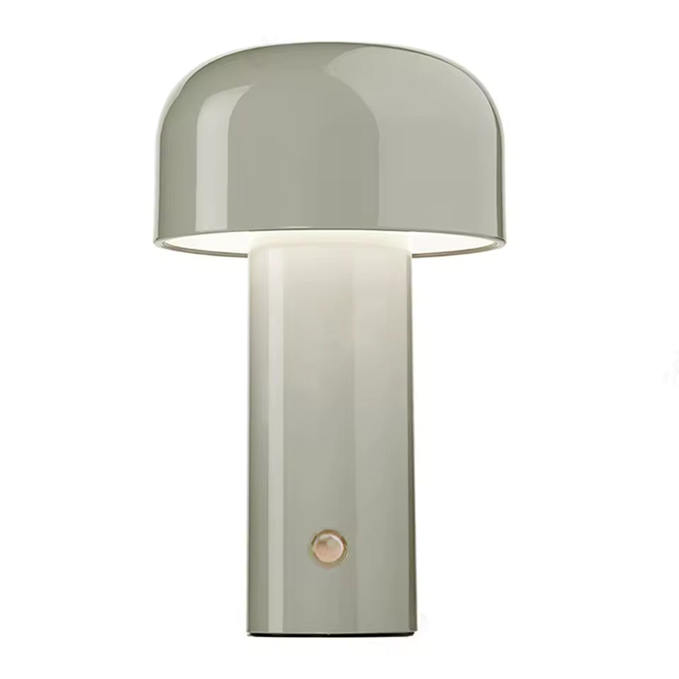 Glossy Yellow Mushroom Table Lamp with Touch Control